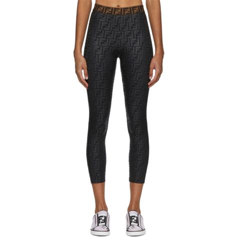 fendi leggings black tech